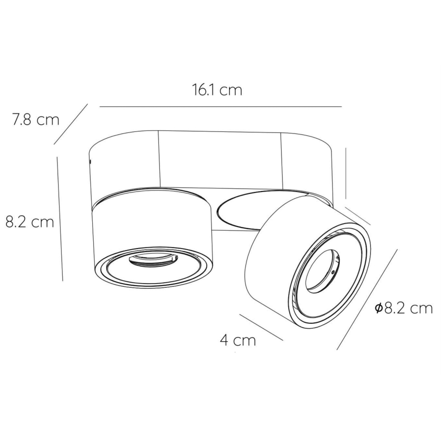 Lucide 35911/16/31 - LED dimmbare Punktleuchte YUMIKO 2xLED/8W/230V weiß
