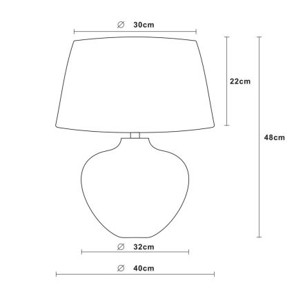 Lucide 47504/81/97 - Tischlampe RAMSES 1xE27/60W/230V