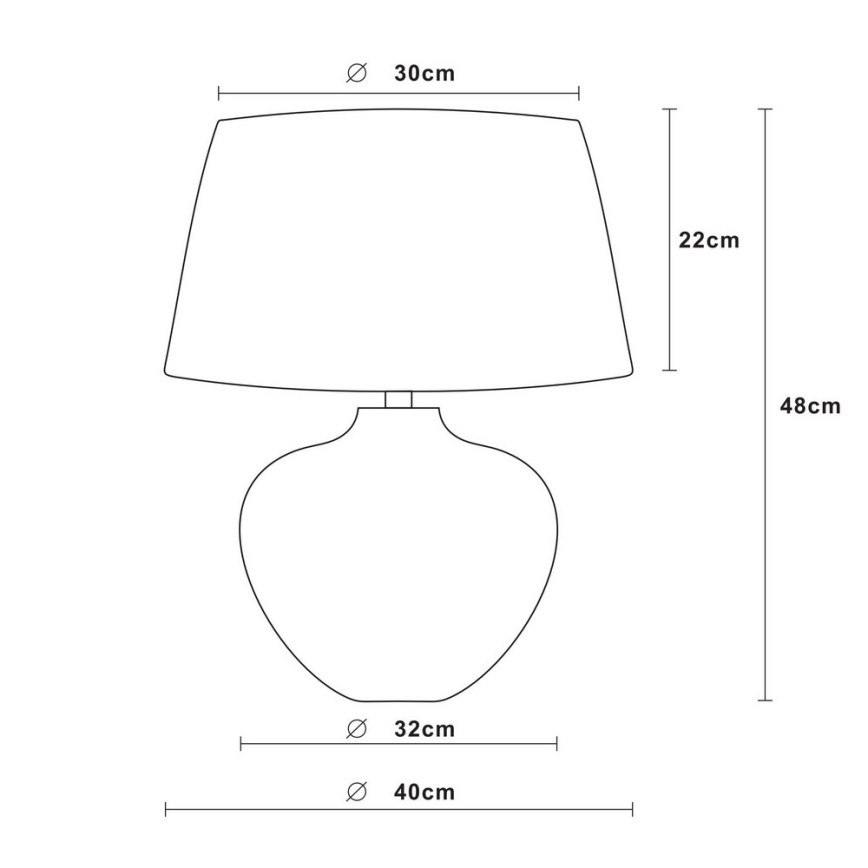 Lucide 47504/81/97 - Tischlampe RAMSES 1xE27/60W/230V