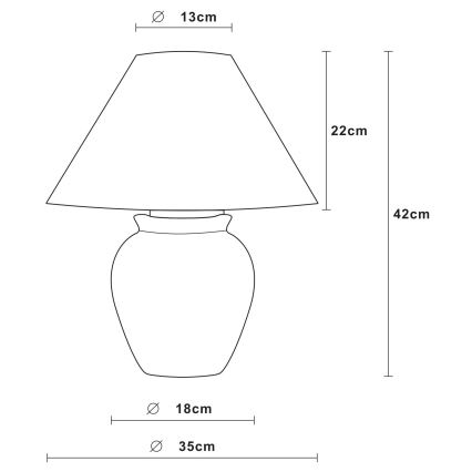 Lucide 47507/81/43 - Tischlampe RAMZI 1xE27/60W/230V braun