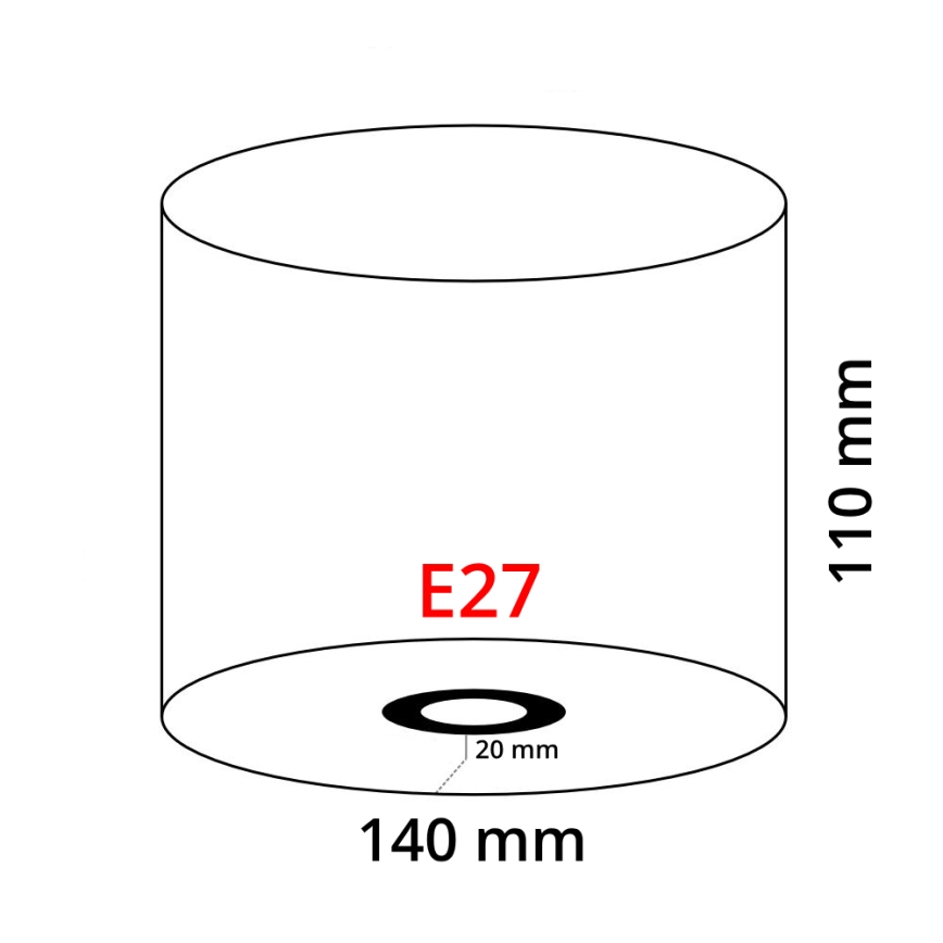 Lucide 61005/14/41 - Lampenschirm SHADE E27 Dr.14 cm
