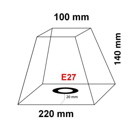 Lucide 61006/22/57 - Lampenschirm rot E27 22x22cm