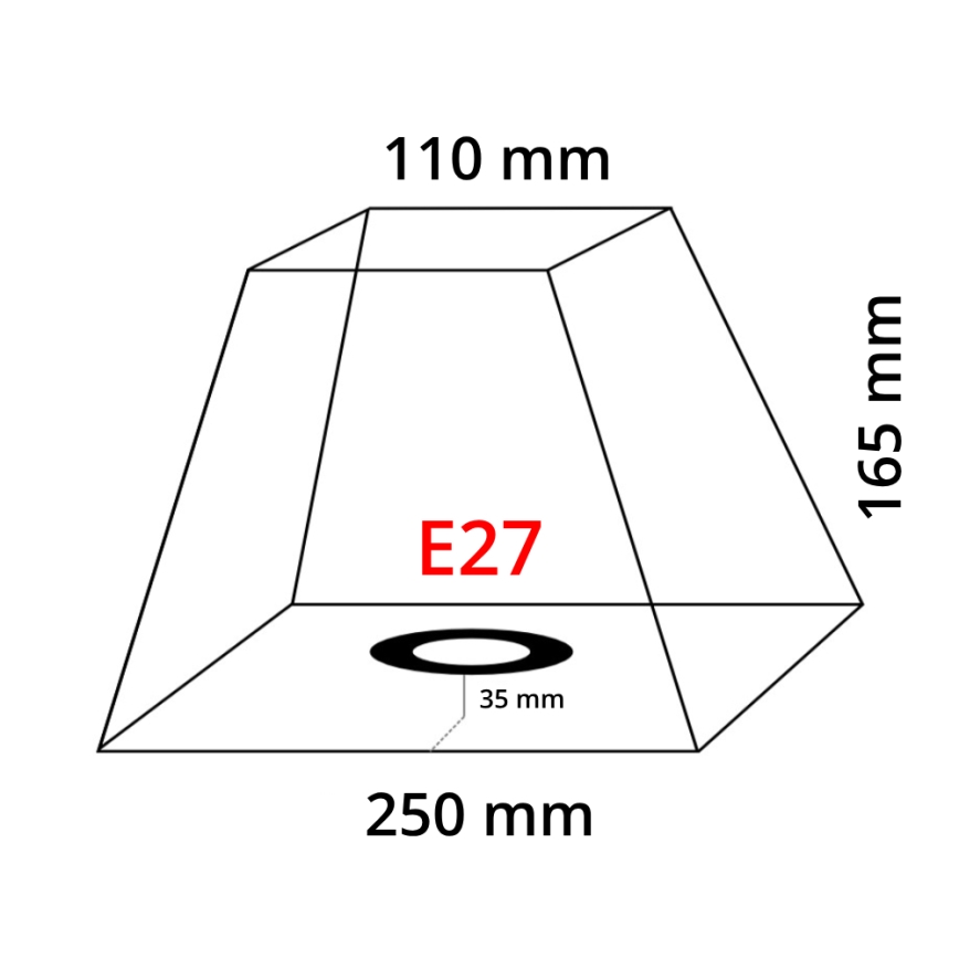 Lucide 61006/25/38 - Lampenschirm SHADE E27 25x25 cm