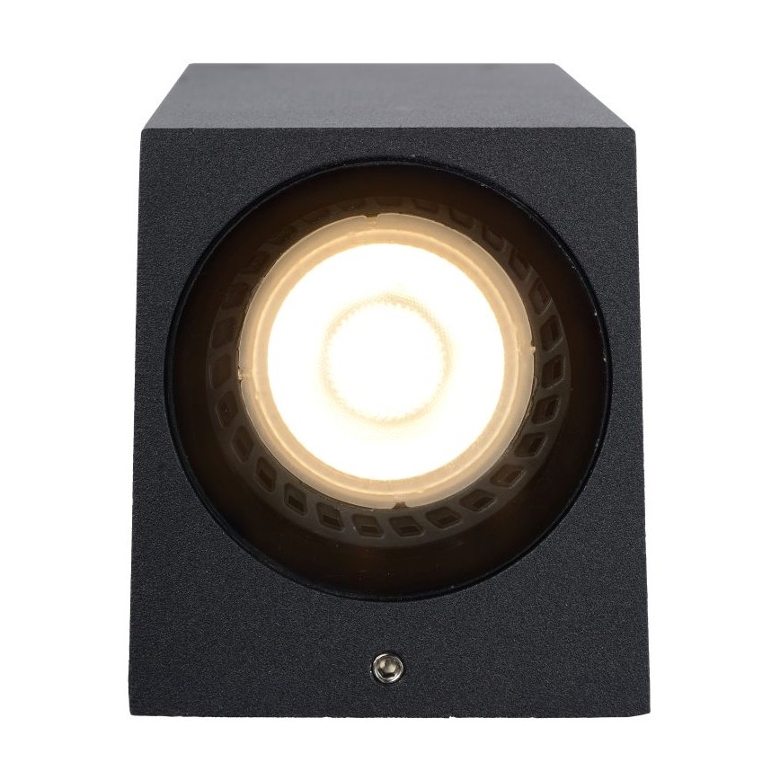 Lucide 69800/02/30 - Außenwandbeleuchtung ZARO 2xGU10/35W/230V IP44 schwarz