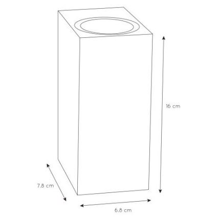 Lucide 69800/02/30 - Außenwandbeleuchtung ZARO 2xGU10/35W/230V IP44 schwarz