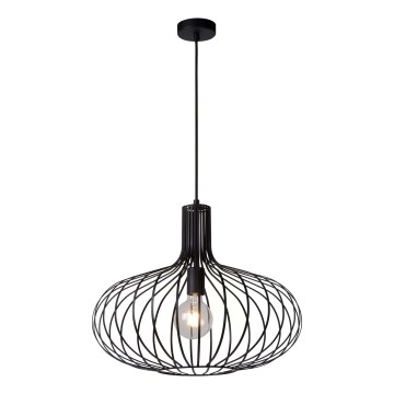 Lucide 78374/50/30 - Hängeleuchte MANUELA 1xE27/60W/230V schwarz 50 cm