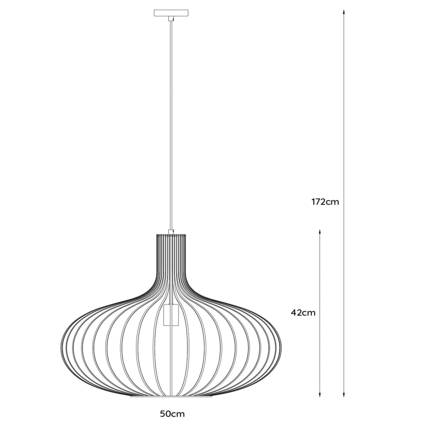 Lucide 78374/50/30 - Hängeleuchte MANUELA 1xE27/60W/230V schwarz 50 cm