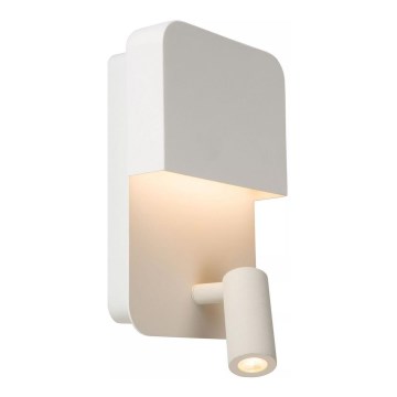 Lucide 79200/08/31 - LED-Wandleuchte BOXER LED/5W/230V + LED/5W USB weiß