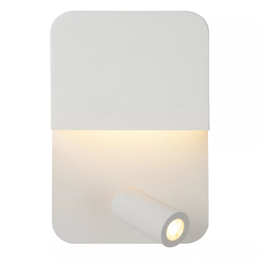 Lucide 79200/08/31 - LED-Wandleuchte BOXER LED/5W/230V + LED/5W USB weiß