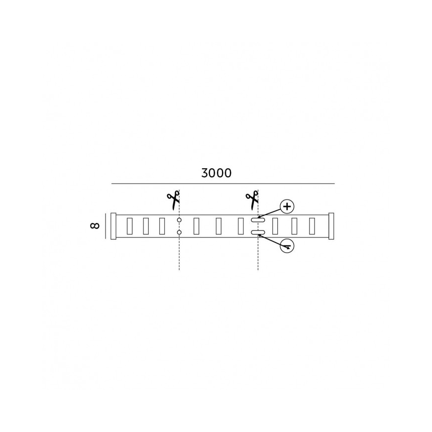 LED dimmbares Band LED/25W/230V 3m 4000K