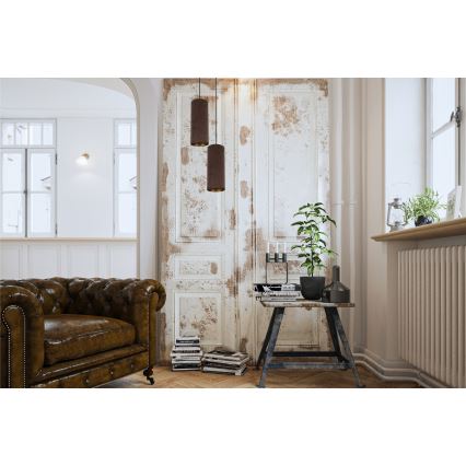 Deckenleuchte an Kabel AVALO 2xE27/60W/230V Ø 20 cm braun/kupferfarben