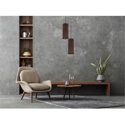 Deckenleuchte an Kabel AVALO 2xE27/60W/230V Ø 20 cm braun/kupferfarben