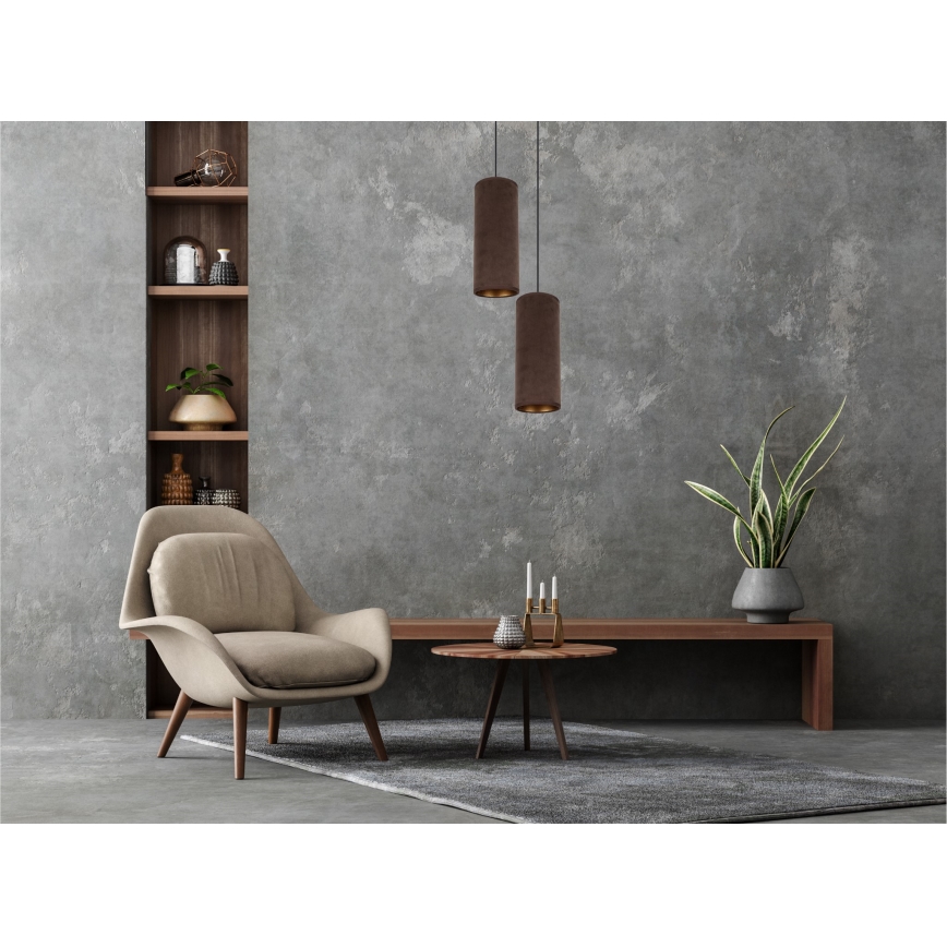 Deckenleuchte an Kabel AVALO 2xE27/60W/230V Ø 20 cm braun/kupferfarben