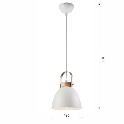 Deckenleuchte an Kabel DANIELLE 1xE27/60W/230V Buche