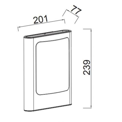 LED-Außenleuchte mit Sensor FACE LED/13W/230V IP44