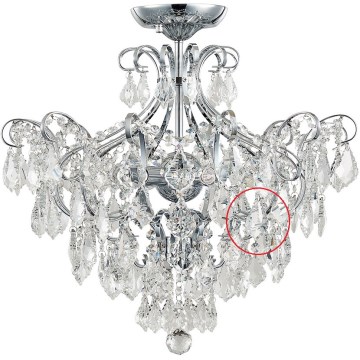 Luxera 33304 - Ersatzglas für den Kronleuchter GRANADA 5 cm