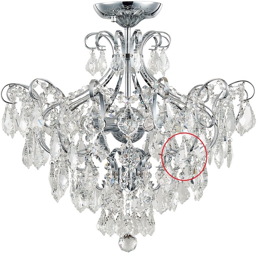 Luxera 33304 - Ersatzglas für den Kronleuchter GRANADA 5 cm