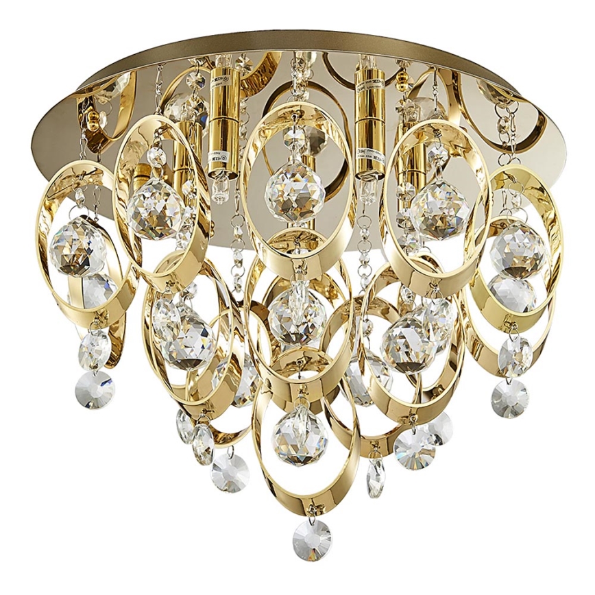 Luxera 64386 - Kristall-Deckenleuchte TARGA 5xG9/33W/230V gold