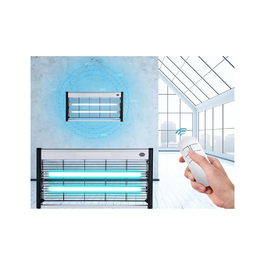 Luxera 70418 - Desinfektion Keimtötungslampe 2xT5 UVC/15W/230V + FB