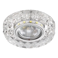 LUXERA 71074 - LED-Einbauleuchte CRYSTALS 1xGU10/50W/230V + LED/3W STRIPE