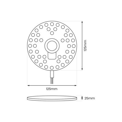 Magnetisches LED-Modul LED/12W/230V d 12,5 cm 3000K