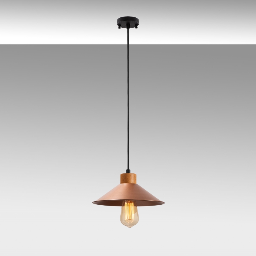 MANAVGAT Pendelleuchte 1xE27/40W/230V Kupfer/Braun