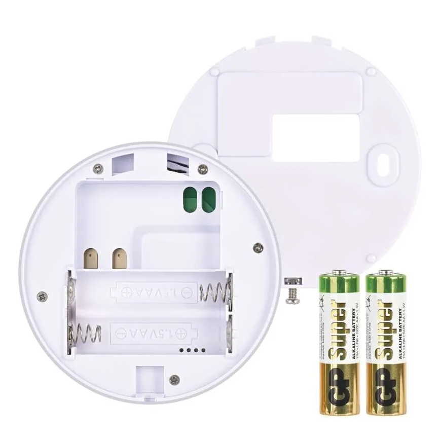 Manueller kabelloser Raumthermostat 230V/16A 2xAA Weiß