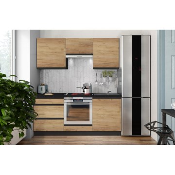 MARINA Küchenzeile 180 cm Eiche Rustic