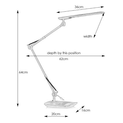 Markslöjd 105683 - LED Tischlampe STUDY LED/5W/230V