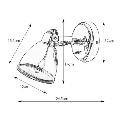 Markslöjd 105814 - Wandleuchte FJÄLLBACKA 1xE14/40W/230V schwarz