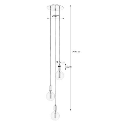 Markslöjd 106333 - Hängeleuchte SKY 3xE27/60W/230V