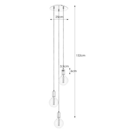 Markslöjd 106334 - Hängeleuchte SKY 3xE27/60W/230V