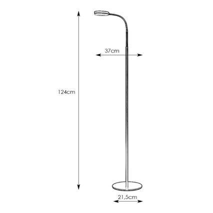 Markslöjd 106465 - LED Stehlampe FLEX LED/5W/230V
