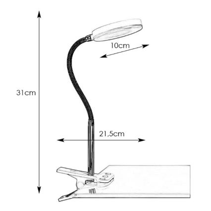 Markslöjd 106471 - LED Lampe mit Clip FLEX LED/5W/230V