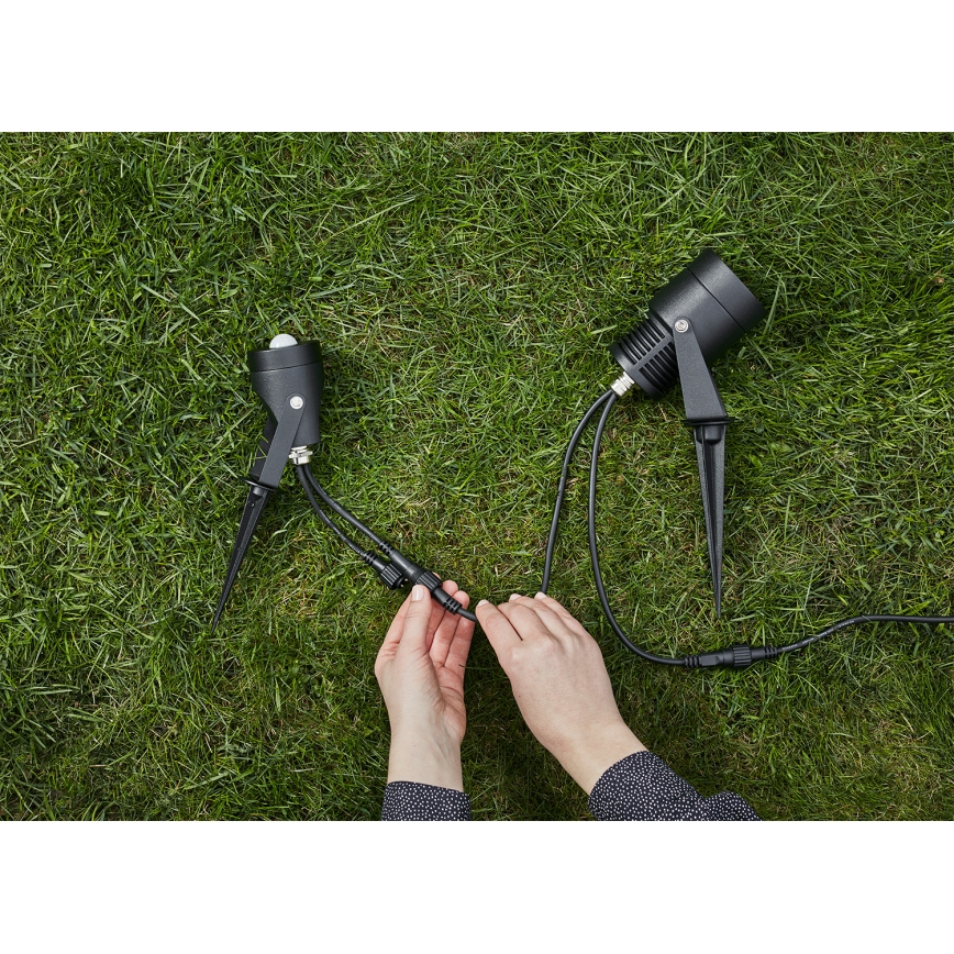 Markslöjd 106940 - PIR-Außen-Bewegungs- und Dämmerungssensor GARDEN24 IP44, schwarz