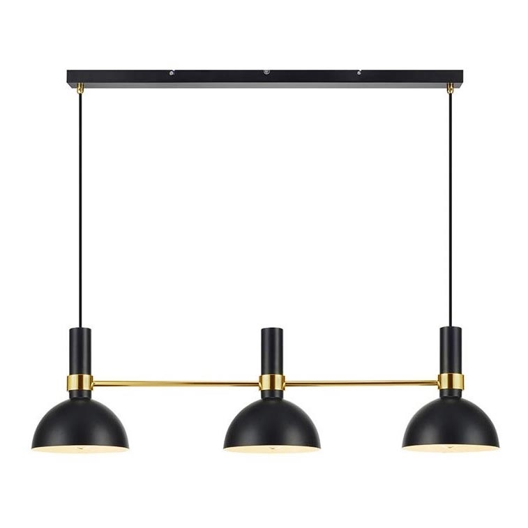 Markslöjd 106971 - Hängeleuchte LARRY 3xE27/60W/230V schwarz/gold