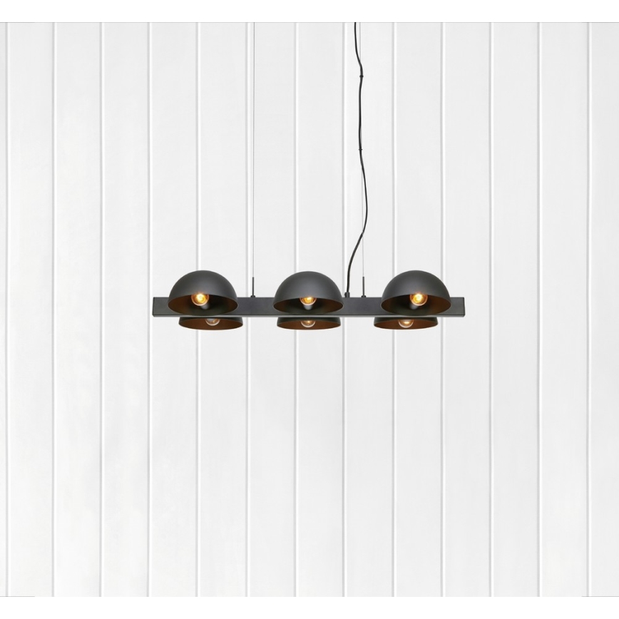 MarStücklöjd 107138 - Hängeleuchte FLAMINGO 6xE14/40W/230V schwarz