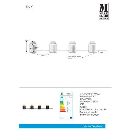 Markslöjd 107203 - Kristall-Tischleuchte JINX 4xGU10/6W/230V