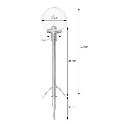 Markslöjd 107283 - LED-Außenleuchte GARDEN24 LED/3W/24V 81 cm IP44 schwarz/transparent