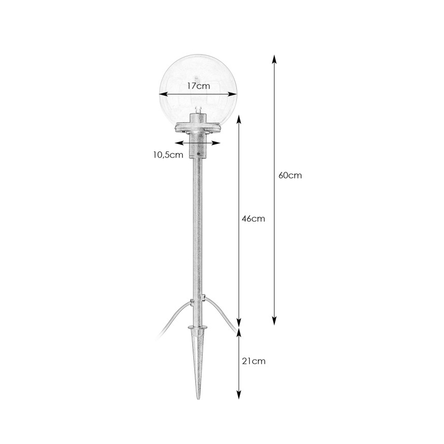 Markslöjd 107283 - LED-Außenleuchte GARDEN24 LED/3W/24V 81 cm IP44 schwarz/transparent