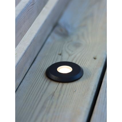 Markslöjd 107284 - LED-Einbauleuchte für den Außenbereich GARDEN24 LED/0,8W/24V IP44 schwarz