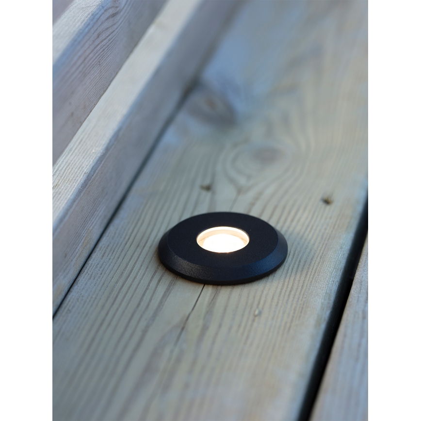 Markslöjd 107284 - LED-Einbauleuchte für den Außenbereich GARDEN24 LED/0,8W/24V IP44 schwarz