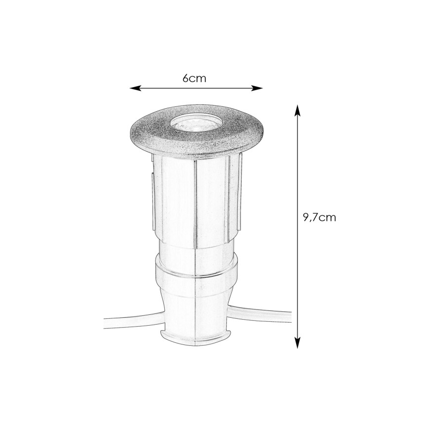 Markslöjd 107284 - LED-Einbauleuchte für den Außenbereich GARDEN24 LED/0,8W/24V IP44 schwarz