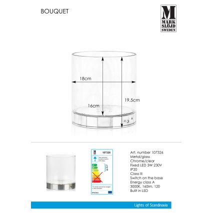 Markslöjd 107326 - LED Tischlampe BOUQUET LED/3W/230V