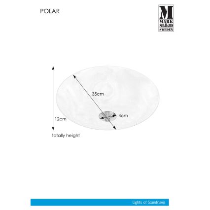 Markslöjd 107360 - Deckenleuchte POLAR 2xE14/40W/230V d 35 cm