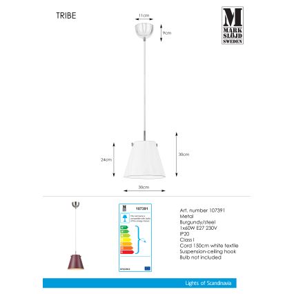 Markslöjd 107391 - Kronleuchter an einer Litze TRIBE 1xE27/60W/230V