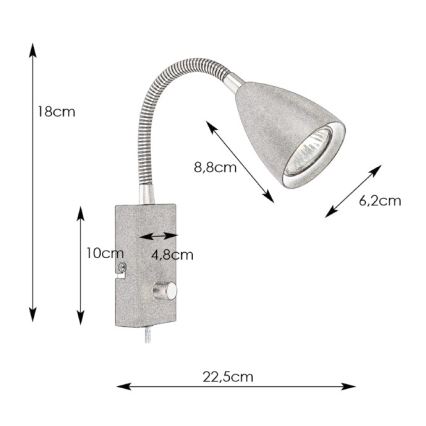 Markslöjd 107409 - Dimmbares Wandleuchte CIRO 1xGU10/7W/230V