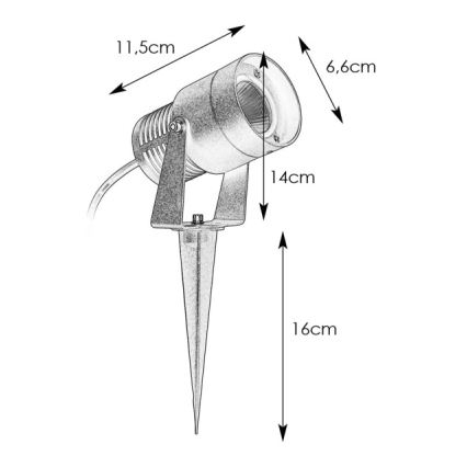 Markslöjd 107713 - LED-Außenleuchte GARDEN24 LED/3W/24V IP44 mattchrom