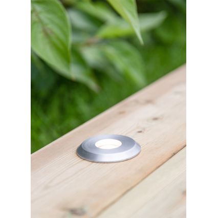 Markslöjd 107716 - LED-Außen-Einbauleuchte GARDEN24 LED/0,8W/24V IP44 schwarz/mattchrom