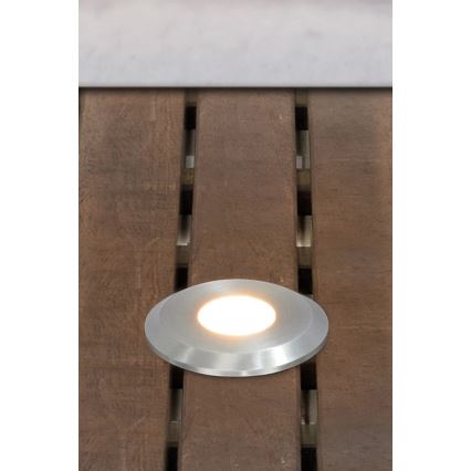 Markslöjd 107716 - LED-Außen-Einbauleuchte GARDEN24 LED/0,8W/24V IP44 schwarz/mattchrom
